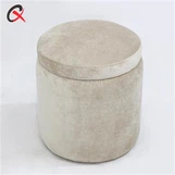 Polsterēta apaļa glabāšanas ottomana